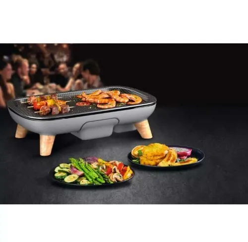 tefal Plancha électrique CB658P01 SAVEURS GOURMET- 2400W-8 personnes-titanium
