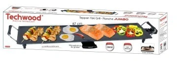 Plancha Grill Teppanyaki 1800W Grande Surface 87X22Cm Avec Thermostat Réglable Techwood TTP-9022