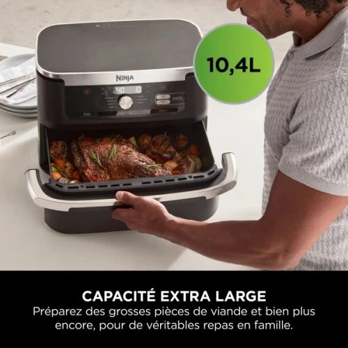 Friteuse sans huile ninja foodi AF500 -10,4L - 2500w avec separation du bac en deux zone