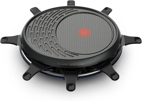 Tefal Raclette COLORMANIA RE310401 3en1: raclette-crêpes-grill - 8 personnes - 1050w