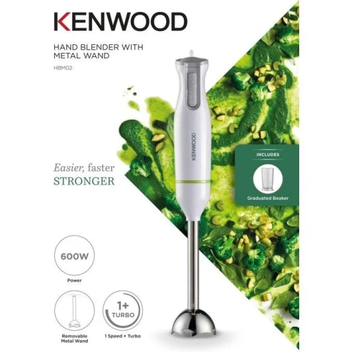 Kenwood BRAS Mixeur plongeant en INOX avec tasse - 600 W - hbm02