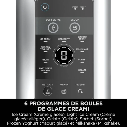 Ninja Sorbetière machine à glaces, 13 modes, a l talienne, gelatos, sorbets, milkshakes, NC701EU