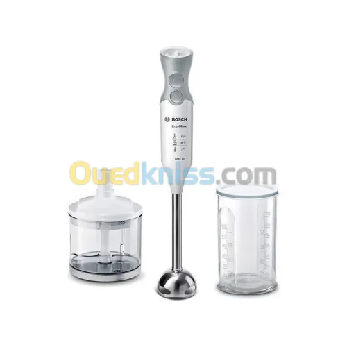 Mixeur Plongeant Bosch ErgoMixx MSM66120 600 W Mini hâchoir BlancGris