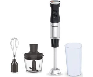 Bras mixeur Moulinex Quickchef 3en1 DD673810 -  1000 W - 4 accessoires - Lames Powelix - 20 vitesses