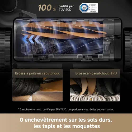 DREAME L40s Pro Ultra 19 000 Pa, Franchit 4 cm, Brosse extensible relevable, Nettoyage serpillière à l'eau chaude à 75C