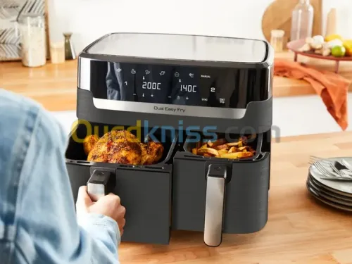 Friteuse sans huile MOULINEX 2700W Dual Easy Fry & Grill EZ905B20 8 programmes 8.3L (2 Tiroirs)