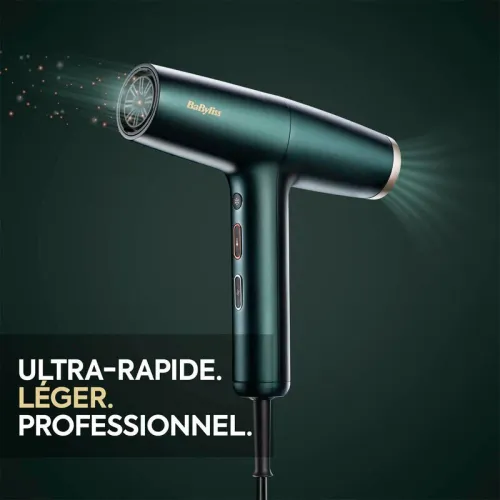 Seche cheveux D6555DE - Air Power Pro VERT - 1700W - 3 vitesses d'air et 4 température- diffuseur 