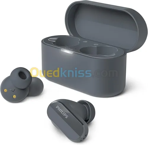 Écouteurs Philips TAT3508BK/00 sans Fil en Silicone, Son Naturel Réduction du Bruit21 h d'autonomie 