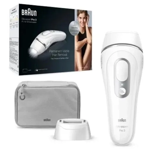 Braun Epilation semi-définitive Epilateur à lumière pulsée, 3 niveaux d'intensité - PL3020