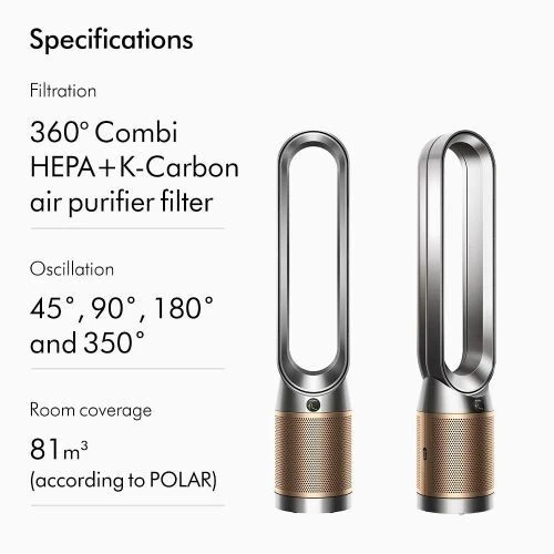 Dyson Purificateur d'air Ventilateur TP12 Cool PC2 De-NOx TP12 - Filtre HEPA 13 - 290 litres d'air 