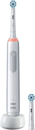 Oral-B Pro serie 3 , Brosse à dents électrique, 2 Brossettes, NOIR / BLANC ,avec socle
