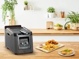 Friteuse classique Tefal Clear Duo Friteuse, Moins de fumee et d'odeurs, Noir, FR600810 - Capacité 1.2kg / 4 personnes - Puissance : 2000 W