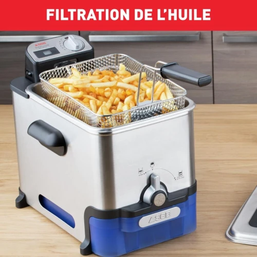 Tefal Oleo Clean Friteuse semi-professionnelle 3,5 L, 2300 W, Filtration automatique FR804015