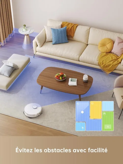 dreame Robot Aspirateur Laveur L10s Plus - Aspiration de 7000Pa-Vidage Automatique-Autonomie 1h45min