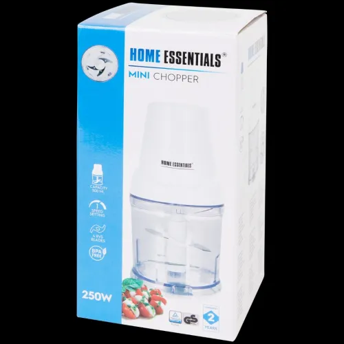 MINI HACHOIR Home Essentials 500ML 250W BLANC/NOIR MC128689 ميني تشوبر