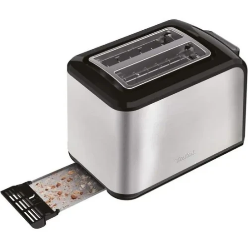 Tefal TT410D10 Grille-pain Toaster Express 2 fentes 850W  7 Niveaux de Dorage Inox et Noir