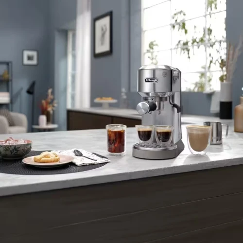 Delonghi Machine à café Dedica Duo  Cold Brew INOX EC890 15 bars buse vapeur affichage LED tactile