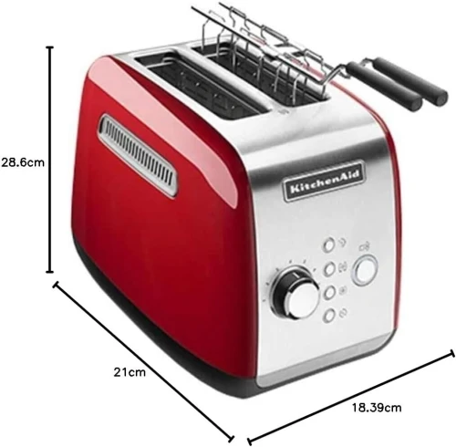 Kitchenaid GRILLE-PAIN 2 TRANCHES , 1100 Watts,  7 niveaux de brunissage - 5KMT221 ROUGE