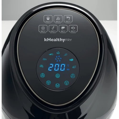 Friteuse à air numérique Kenwood KHealthyFry, 1,7 kg, 1500 W, noir/blanche,  HFP30
