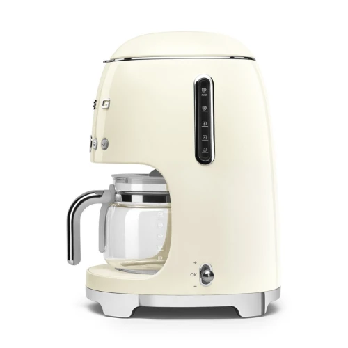 Machine à Café Filtre SMEG DCF02CREU,12 Tasses, 2 Niveaux d'Intensité,1050 W CREAM 