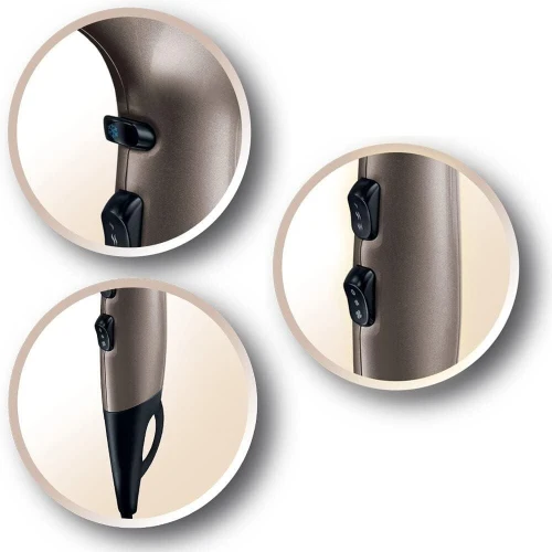 Sèche-cheveux Professionnel Keratin Therapy-2200W- 3 températures,2 vitesses,3 accessoires-AC8002