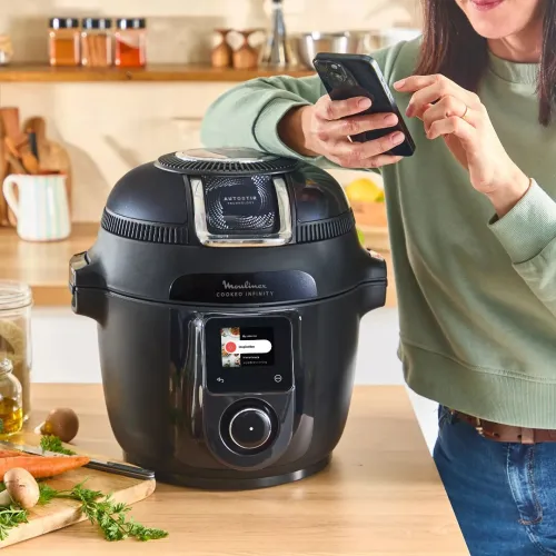Cookeo Moulinex Infinity CE9828F0 mijoteur, multicuiseur, air-fryer 6.5l, 1600w, 20 modes de cuisson