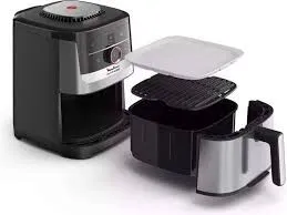 Friteuse sans huile Moulinex Easy Fry Silence Inox EZ572DF0- 5L Puissance 1530 W - Écran LCD tactile