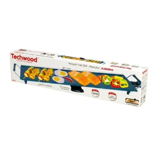 Plancha XXL TECHWOOD Surface de cuisson 87 x 22 cm 1800W Thermostat réglable et détachable