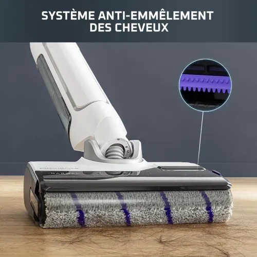 Rowenta X-Clean 10-Aspirateur Laveur sans fil-Design plat 180 degré-Autonomie 60min-Blanc-GZ7540WO