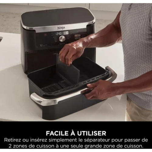 Friteuse sans huile ninja foodi AF500 -10,4L - 2500w avec separation du bac en deux zone