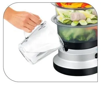 Seb Cuiseur vapeur STEAM N'LIGHT- 6 modes de cuisson- 10L- VC303800- 3 bols
