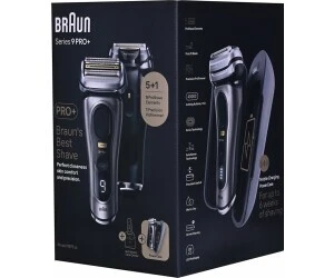 Braun Série 9 PRO+ 9577cc Rasoir électrique pour homme, 5 éléments Pro et rasoir de précision pour cheveux longs, Centre SmartCare 6in1, PowerCase recharge mobile, Wet & Dry