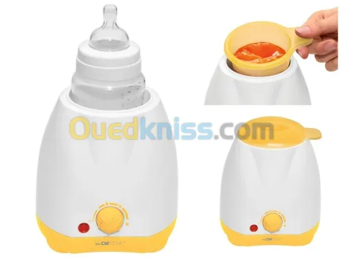 CLATRONIC Chauffe-biberon/chauffe-repas 100W BKW 3615 Blanc Jaune