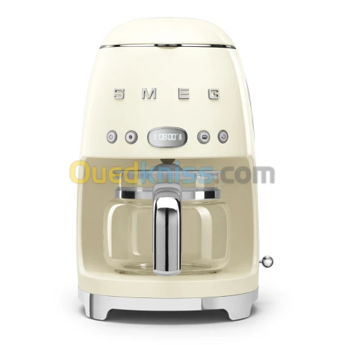 Machine à Café Filtre SMEG DCF02CREU,12 Tasses, 2 Niveaux d'Intensité,1050 W CREAM 