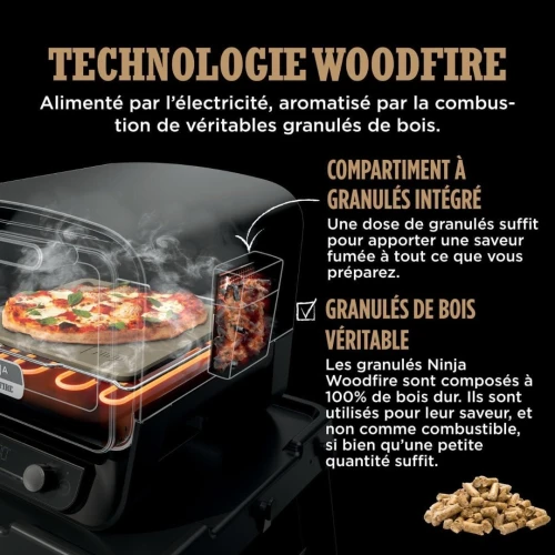 ninja woodfire Four extérieur électrique 8-en-1,6 réglages-OO101EU