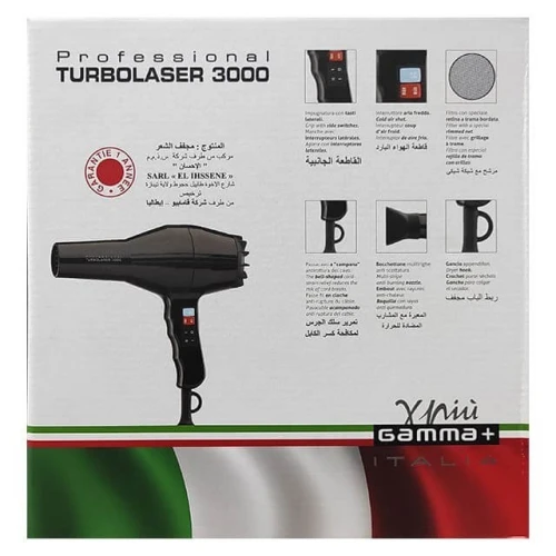 Sèche Cheveux TurboLaser 3000 Gamma+ NOIR مجفف الشعر