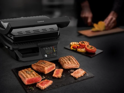 Grill éléctrique Optigrill Tefal GC7P0810 intelligent avec capteur automatique, 600 cm2, 2000 W, 120C à 270C
