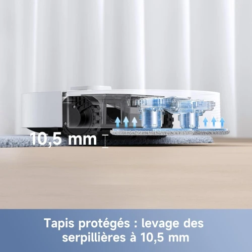 Robot Aspirateur mova E30 Ultra Vidage Automatique, PUISSANCE 7000 Pa, 4H autonomie