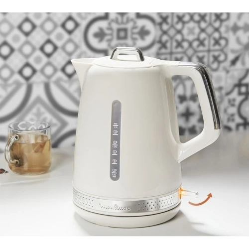Bouilloire Électrique Sans Fil 1.7L 2400W Soleil Ivoire Moulinex BY320A10