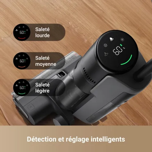 DREAME H12 Pro Ultra Aspirateur Eau et poussière, Autonomie 35min, Aspiration 16 kPa, Brosse 2 Bords