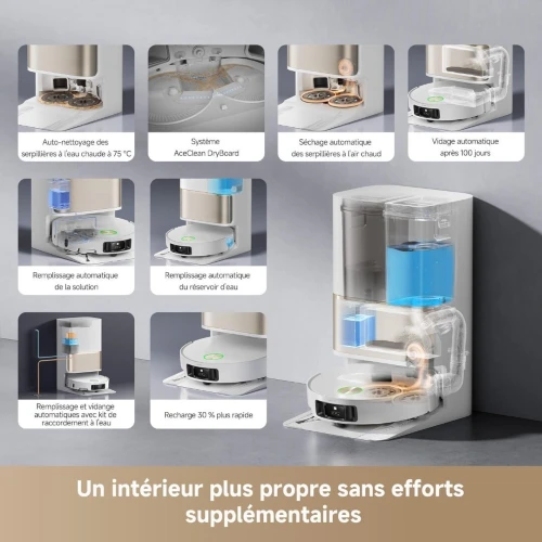 DREAME L50 pro ultra Robot Aspirateur Laveur - vidange Automatique - Navigation360- 19500Pa