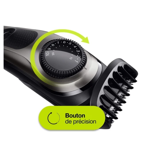 Braun Tondeuse à barbe BT7240 série 7 et tondeuse à cheveux avec rasoir Gillette Fusion5 ProGlide, 39 réglages de longueur, cadeau pour homme, prise 2 pôles, noir/gris