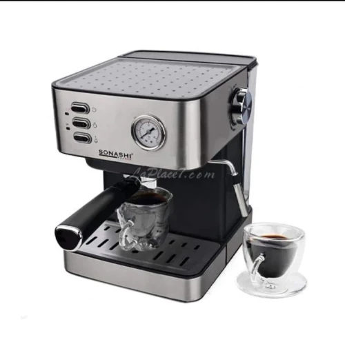 Sonashi Cafetière Expresso - 15 Bars - 850 W - Capacité 1,6 L - Scm-4967