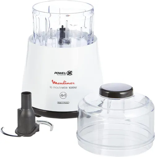 mini Hachoir Électrique moulinex1000W Blanc DPA110 - 4en1 - lames Powelix