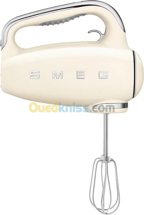 Smeg Batteur Électrique BEIGE , 9 Niveaux de Vitesse, Fonction Turbo, 250W - HMF01CREU