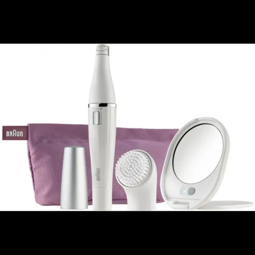Braun Épilateur + Brosse Nettoyante Visage SE830 - Blanc آلة إزالة الشعر من براو + فرشاة تنظيف الوجه