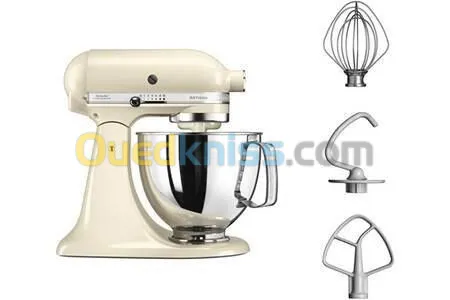Pétrin KitchenAid ARTISAN -300W- TRANSMISSION DIRECTE - 4.8L CREME 5KSM125(MADE IN USA)