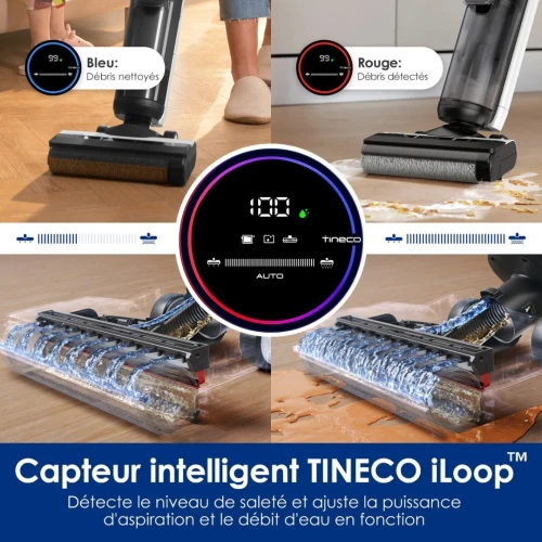 Aspirateur laveur Tineco Floor One S5 Extreme-35 MIN AUTONOMIE - AFFICHAGE LED