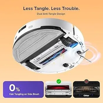 Roborock Q10 S5+ Aspirateur Robot Laveur avec Station, 10000 Pa Aspiration, Double Anti-emmêlement
