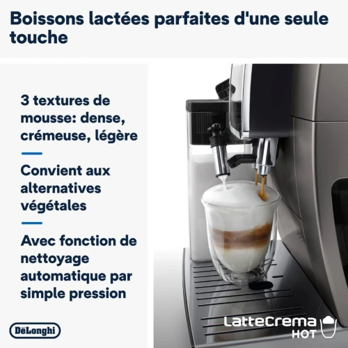 DeLonghi Dinamica Plus Machine à café 15 BARS automatique 2-en-1, 1,8 L